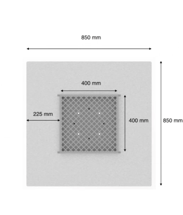 Brasero Roulettes Corten 85