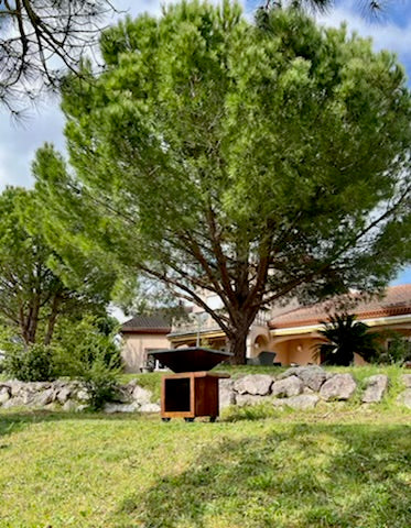 Brasero Roulettes Corten 85 Pyro